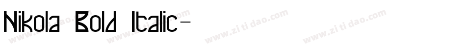 Nikola Bold Italic字体转换